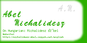 abel michalidesz business card